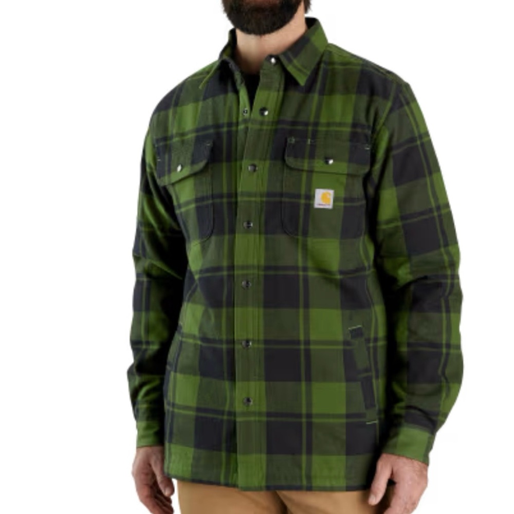 Carhartt Men’s NWOT lined Sherpa plaid jacket XL - Picture 6 of 6